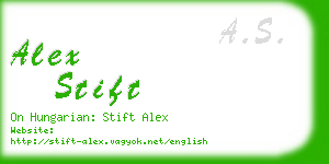 alex stift business card